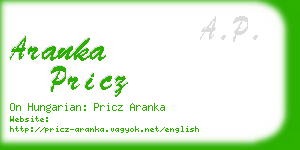 aranka pricz business card